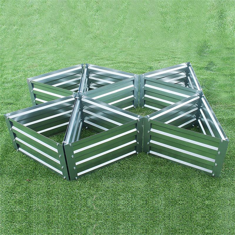 Canteiros elevados galvanizados DIY