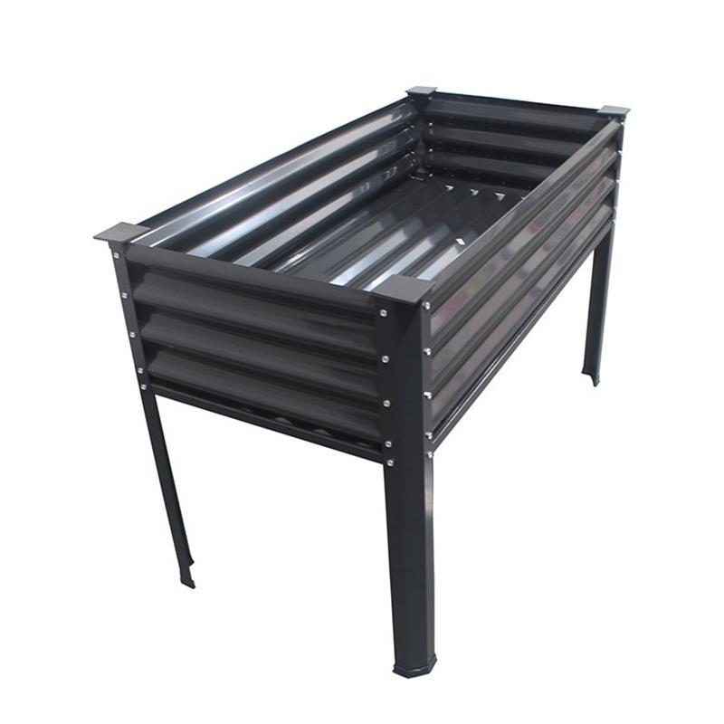 Cama de jardim elevada ao ar livre de metal