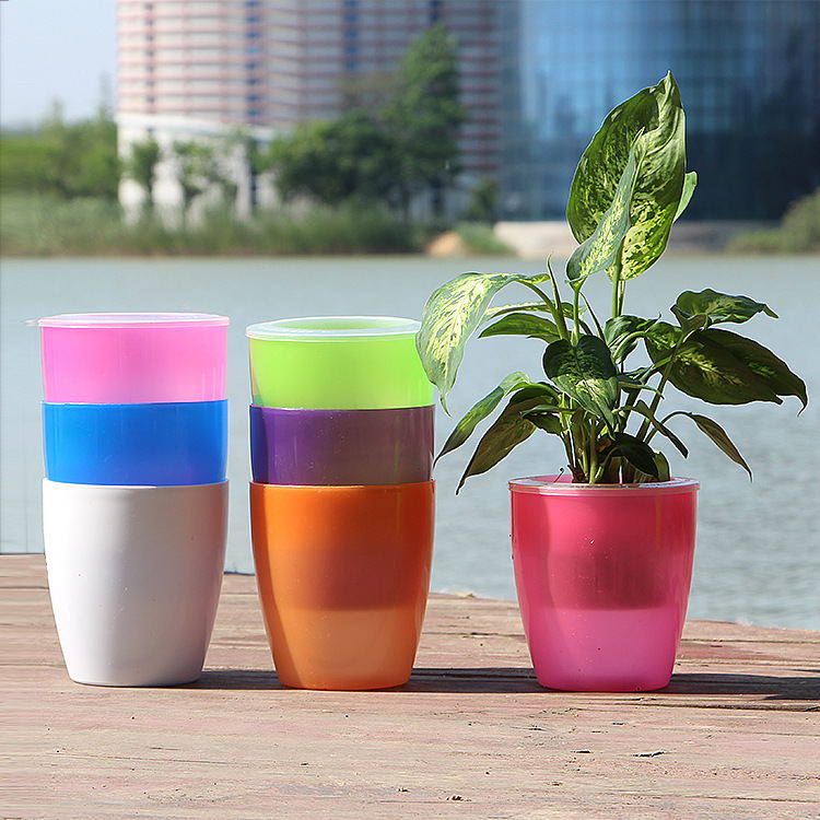 Vasos de flores de plástico simples e modernos