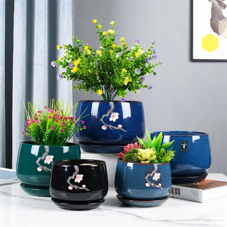 Vasos de flores de cerâmica